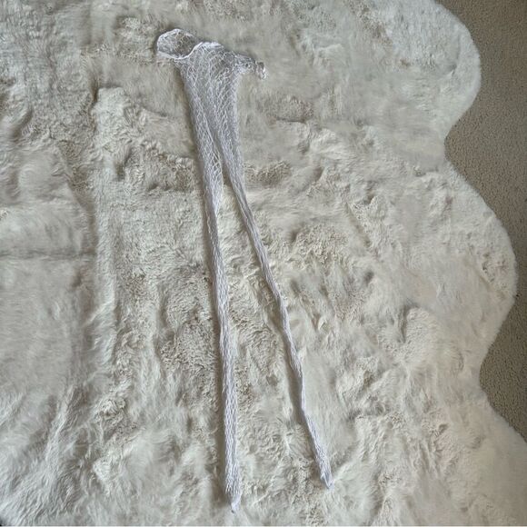 White alt/emo fishnets/ fishnet tights - Picture 4 of 8